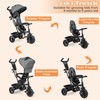 Costway 4x1 Baby Toddler Trike Tricycle Removable Canopy Adjustable Push
