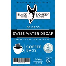 Black Donkey Coffee Roasters | 50 Coffee Bags | Swiss Water Decaf