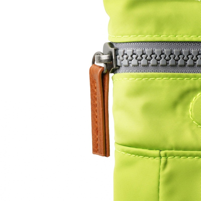Roka London Canfield B Small Recycled Nylon Lime Backpack