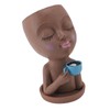 Resin Face Plant Pot Creative Cute Small Drinking Coffee Succulent