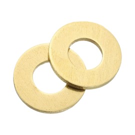 uxcell M8 Flat Washer, 15 Pcs Brass Ring Flat Washers 18mm OD 1.5mm Thick Metal Sealing Gasket Ring for Screws Bolts Nuts