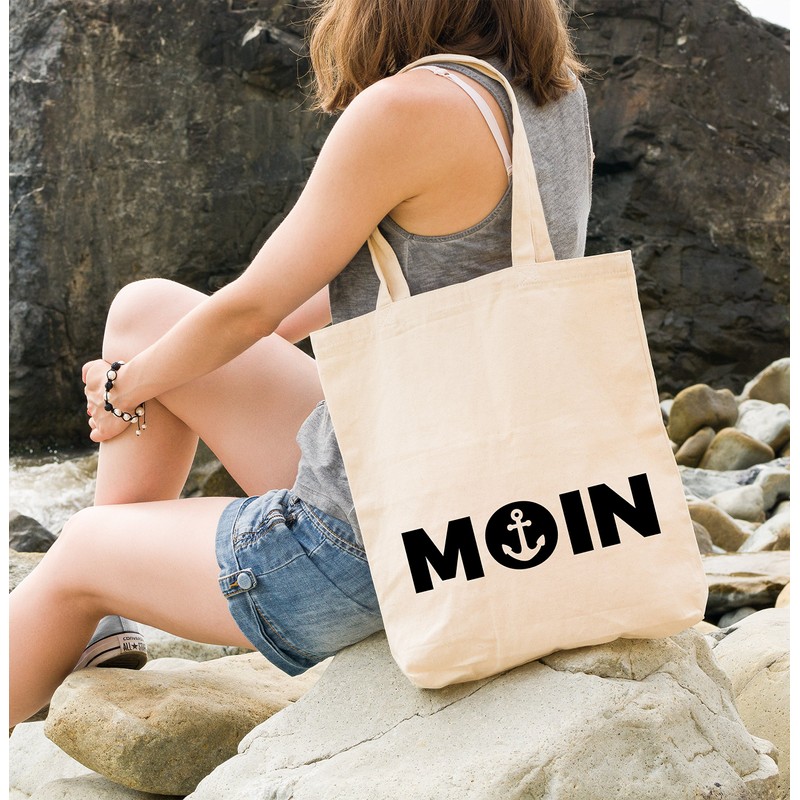 Moin Jute Bag with Anchor Anchor Cotton Bag Tote Bag