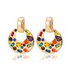 UPOWKA Multicolor Crystal Chunky Dangle Door Knocker Earrings,Statement Fashion Jewelry