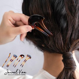 JewelVOX Hair Accessories, U-shaped Pin, Hair Clips, Kanzashi, Pretend (C)