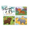 Mudpuppy Animals of The World 4-in-A-Box Puzzles, Ages 2-5, 4-Piece,