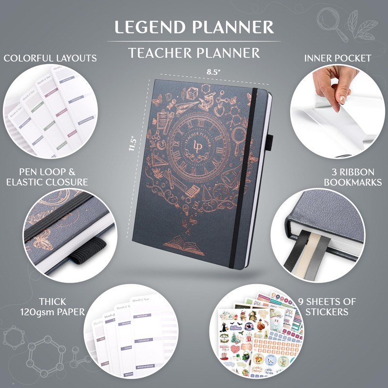 Legend Teacher Planner – Undated Lesson Plan Book for Teachers
