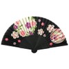 Ceramic Indigo Fan, Sakura Nadeshi, Size: Approx. 8.3 inches (21