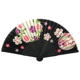 Ceramic Indigo Fan, Sakura Nadeshi, Size: Approx. 8.3 inches (21 cm), 71095