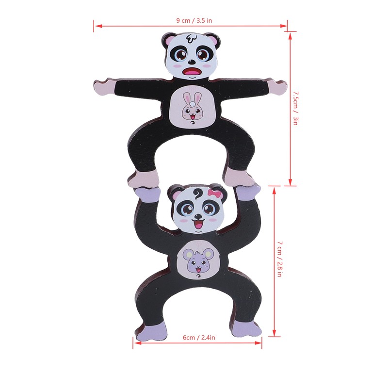 Wooden Stacking Games Toddler Children Interlock Balancing Blocks Educational ToyPanda