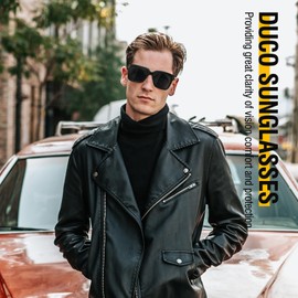 DUCO Polarized Sunglasses Women Men Luxury Acetate Men’s Sunglasses Trendy Retro Square Sun Glasses UV400 DC2368