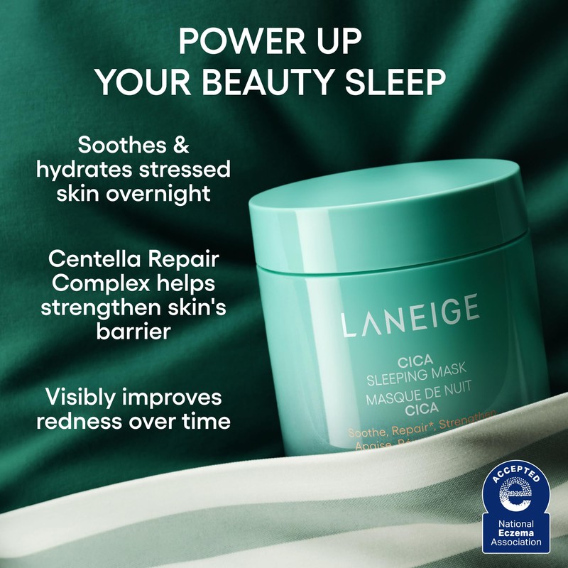LANEIGE Cica Sleeping Mask: Korean Sensitive Skin Sleeping Mask for