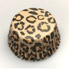 Moldes de papel para magdalenas, diseño de leopardo, 100 unidades,