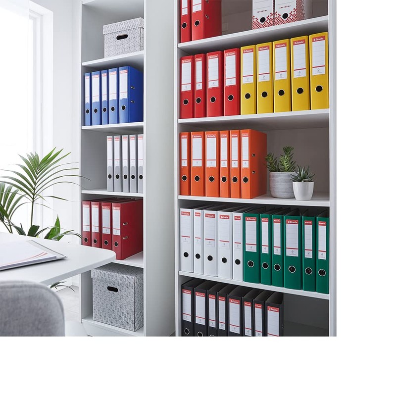 Esselte A4 Lever Arch File, White, 52mm Spine, Plastic, Pack