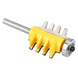Juego de brocas para enrutador, vástago de 1/4 "Broca para enrutador Broca de espiga con junta de dedo, fresas para madera Herramientas para trabajar la madera para pisos, se adapta a madera dura