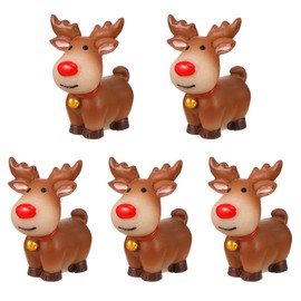 ARTIBETTER 15 Pcs Christmas Decor Christmas Miniature Deer Figurines Holiday Reindeer Figurines Christmas Elk Desktop Adornment Mini Deer Decorations Cartoon Crafts