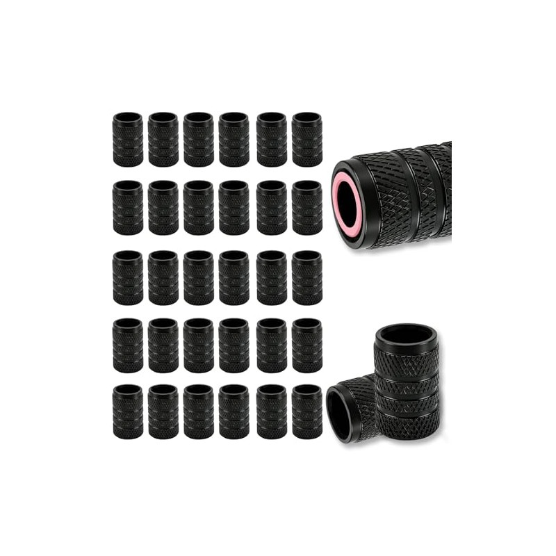 AURAROSE 30Pzs Tapones para Llantas con Anillo de Sellado, Aluminio