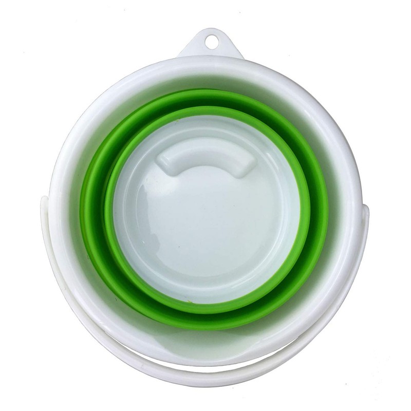 GMMH Silikoneimer Falteimer Faltbarer Silikon Eimer 5 L Zusammenlegbar Camping