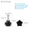 CoCud Star Clamping Knobs, M10 x 40mm Male Thread 48mm