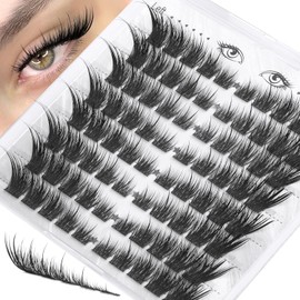 Cat Eye Cluster Lashes With Spikes LC Curl Fox Eye Individual Eyelashes Clusters 6-20MM Long Wispy Lash Clusters Pre-Mapped Cat Eye Lashes Individual Cluster Anime Cluster Eyelashes by Zegaine