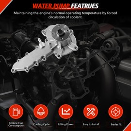 V2003 V2203 V2403 Water Pump W/Gasket 1G730-73030 1G730-73032 1G730-73035 for Kubota KX04-4 KX91-3S2 KX161-3ST KX161-3S Excavator R420S Loader