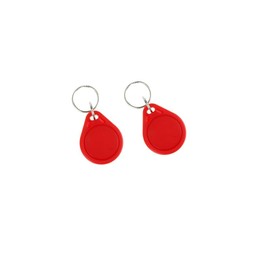 OBO HANDS (Pack of 100) Waterproof ABS 13.56MHz ISO14443A MF Classic 1K NFC RFID Token,RFID Keyfob,RFID Tag (Red)