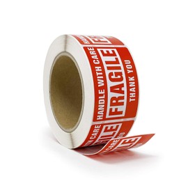 Buhbo Fragile Sticker 2" x 3" - Handle with Care - Shipping Label (500 Labels Per Roll)