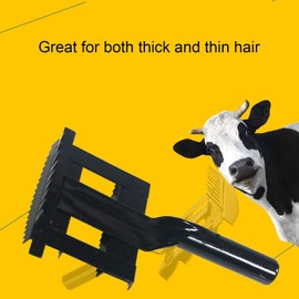 Livestock Hair Fur Grooming Rake Brush Farm Tool for Cattle Cow Sheep Horse, Ergonomic Design, Stainless Steel, Relieves Itching, Cleanses Body