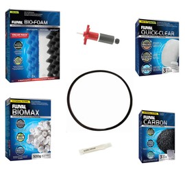 Inland Seas Fluval 207 Canister Filter Annual Maintenance Kit Bundle (7 Items)