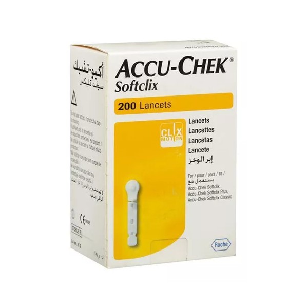Accu Chek Softclix Lancetas Para Punzador 2 Cajas Con 200