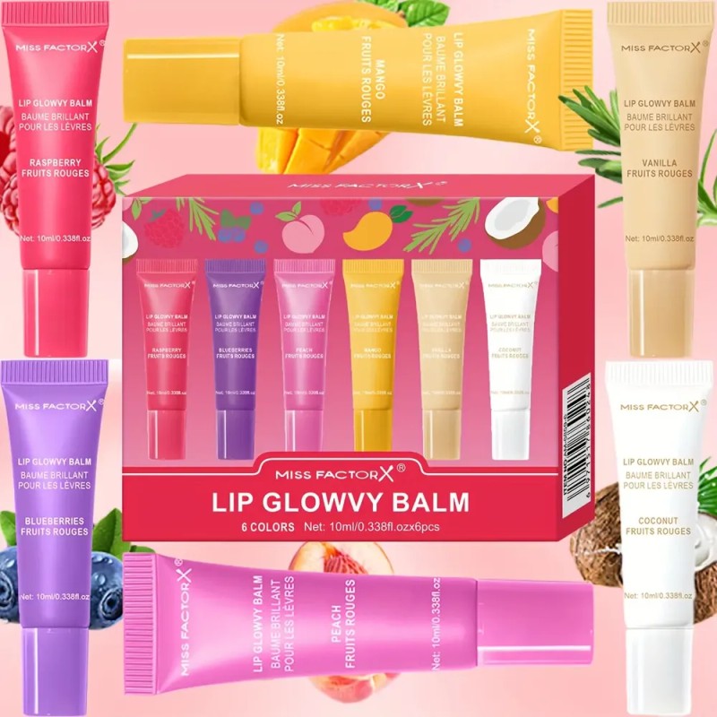Set De 6 Unidades De Aceite Hidratante Para Labios Con