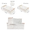 LAZYWON 2-Pack Boho Wicker Toilet Paper Baskets - Small White