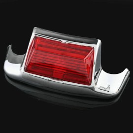 KEEPDSGN Red Chrome Rear Fender Tip Light Fit For Harley FLSTC Heritage Softail Classic