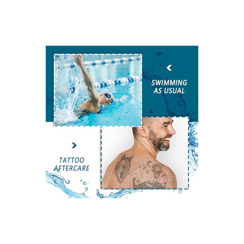 Siifert Waterproof Tattoo Aftercare Bandage - 8 Rolls Various Sizes