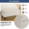 FUANGUI Ottoman Cover Stretch Storage Ottoman Bench Slipcover Jacquard Folding