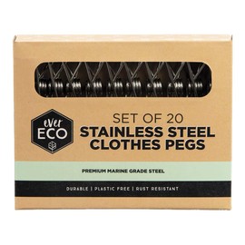 Ever Eco Stainless Steel Clothes Pegs, Set of 20