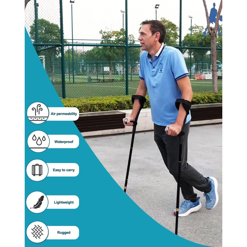 Antdvao Forearm Crutches Pair - Folding, Lightweight, Adjustable for Walking
