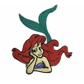 The Little Mermaid Thinking 3 1/2" Tall Embroidered Patch
