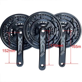 GANOPPER Mountain Bike Crankset 42/34/24T 165mm 42T 24 Speed 8S 3 Piece Bicycle Crank Sets 165 18 21 Speed Crankarm with Bashguard Protector