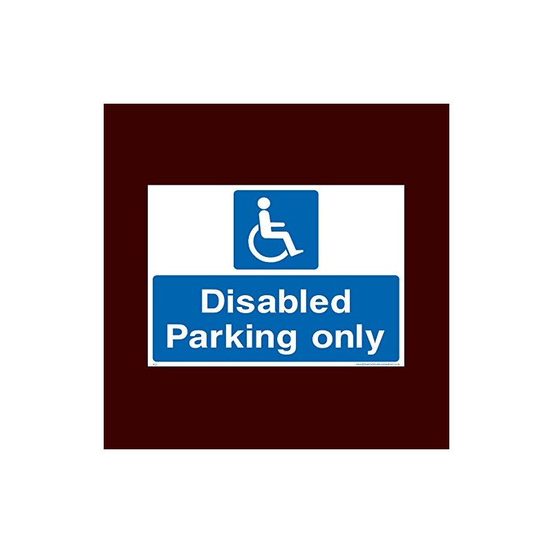 Disabled Parking Only Plastic Sign (P27) - No Parking, Private