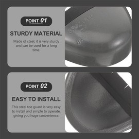 Healifty 1 Pair of Foot Guard Metatarsal Protector, Safety Shoes Steel Toe Guard Metatarsal Guards Toe Covers Steel Toe Caps for Men