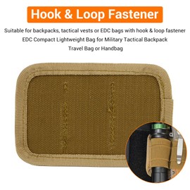 EDC Elastic Organiser Patch, Tactical Bag Insert Elastic Holder, Modular Elastic Loop Panel with Hook Secured Attachment for Backpack Accessories