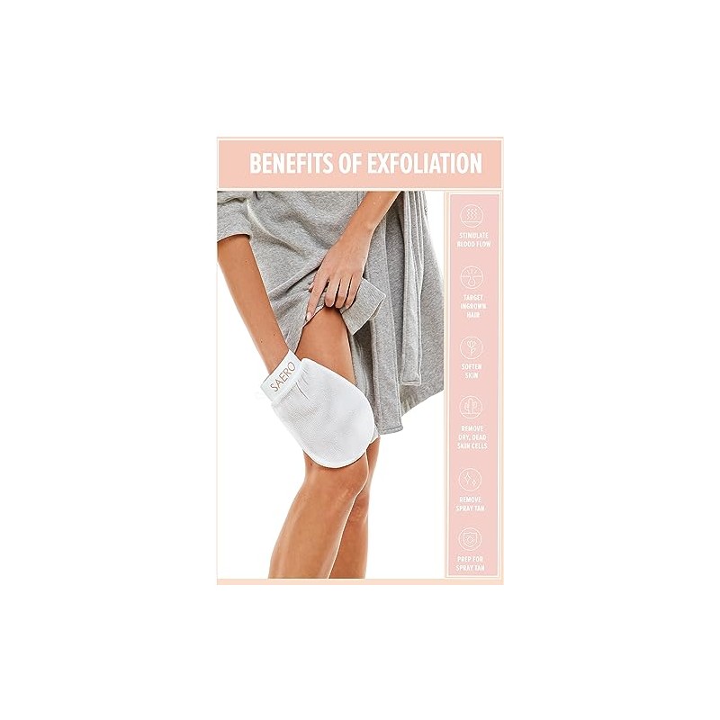 SAERO Guante de ducha coreano exfoliante profundo (2 piezas) para