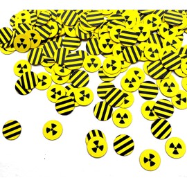 Radioactive Paper Cardstock Confetti (240 Pcs) for Radiology Science Physics Biology Graduation Zombie Birthdays by Nerdy Words