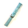 Leather Croco Embossed Turquoise 12 Millimeters Watch Strap