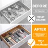 SpaceAid 7-Piece Bamboo Drawer Organizer Storage Boxes Set, Wood Tray