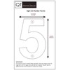 QT Modern House Number - LARGE 8 Inch BLACK- Stainless