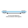 Dulles Glass Floating Shelf Brackets, Rounded Clamps Heavy Duty, Matte