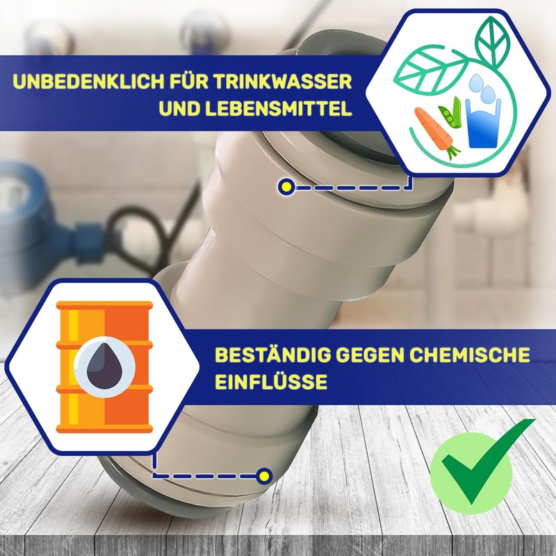 Grey Acetal Uniformity Connector 5/16 Inch Durable POM MONTERAL