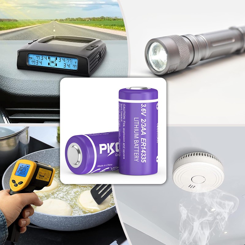 PKCELL ER14335 2/3AA Batteries 3.6V 1650mah Primary Lithium Battery 12-Pack