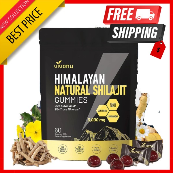 Branded Shilajit Gummies ,Shilajit micronutrient supplement, Himalayan premium Non-GMO..